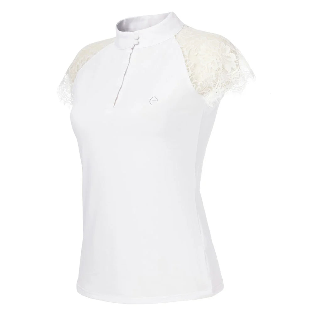EQUITHÈME Hong Kong Show Polo – Women's Lace-Sleeve Elegance