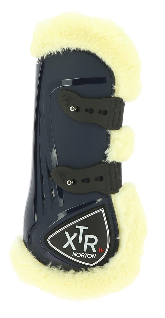 Norton XTR Button-Up Tendon Boots in Synthetic Sheepskin