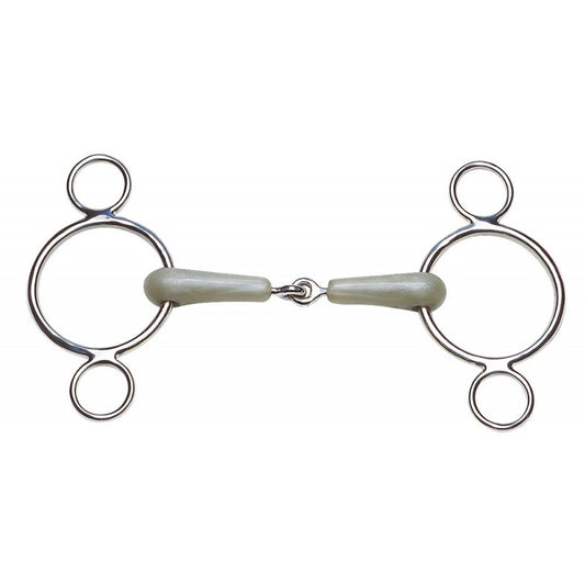 Feeling Flexi Continental Gag bit, 3-Ring Cheeks