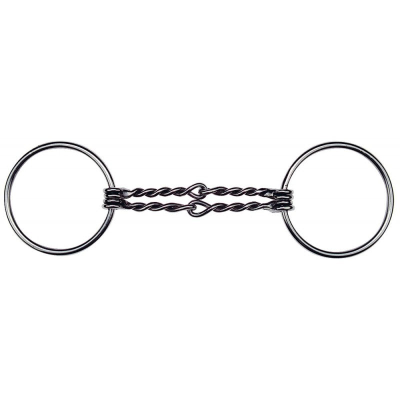 Feeling Ring Snaffle with Double Twisted Wire