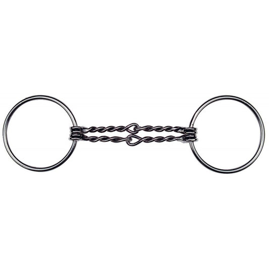 Feeling Ring Snaffle with Double Twisted Wire