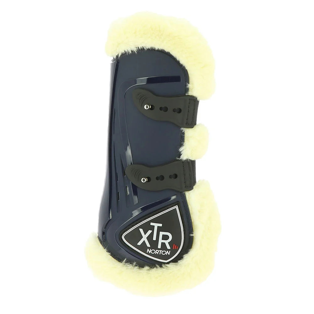 Norton XTR Button-Up Tendon Boots in Synthetic Sheepskin